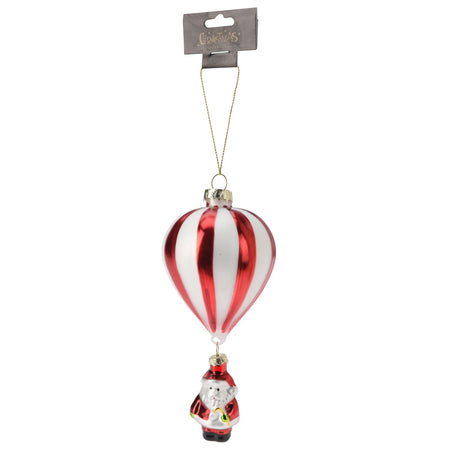 Pendente mongolfiera in vetro per albero di Natale decorazione natalizia