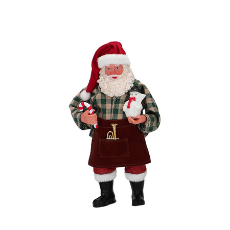 Statuetta decorativa Babbo Natale decorazione natalizia h 17 cm