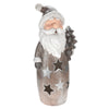 Statuina Natalizia Babbo Natale in poliresina decorazione natalizia con led h 87 cm