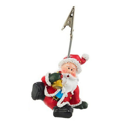 Segnaposto per tavola Natalizia "Babbo Rosso" decorativo per Bigliettini h 11 cm