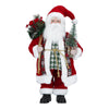Babbo Natale decorativo con albero decorazione natalizia h 41 cm