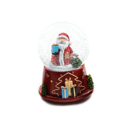 Palla di neve Babbo Natale con glitter neve decorazione natalizia 11 x h 14 cm