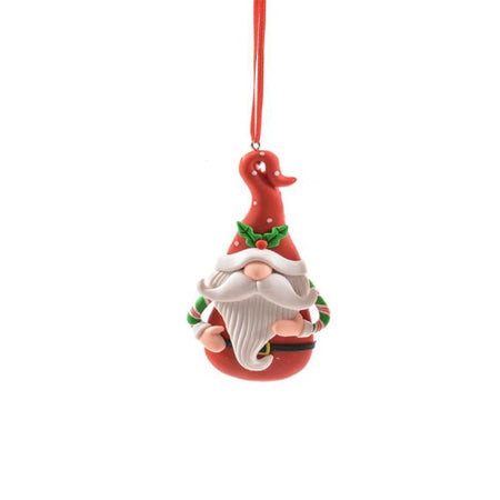 Pendaglio Babbo Natale in argilla morbida per decorazioni natalizie