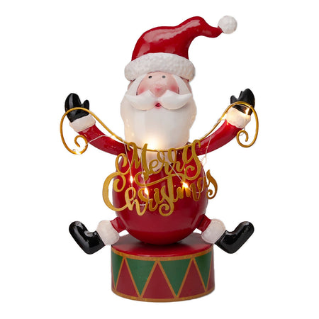 Figura di natale con luci Led con scritta Merry Christmas per decorazioni natalizie