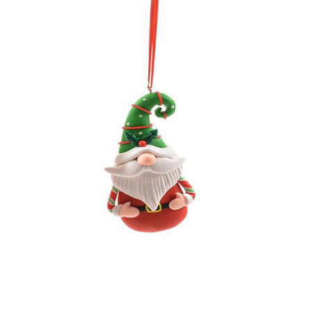 Pendaglio Babbo Natale in argilla morbida per decorazioni natalizie