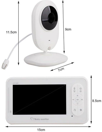 Baby Monitor 4.3" Audio Video Telecamera Sorveglianza Controllo Bambino