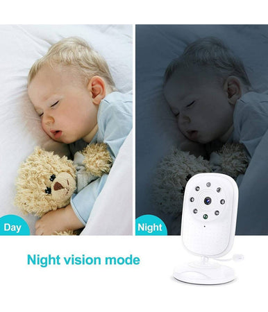 Baby Monitor Videocamera Schermo 3.5" Wireless Con Fotocamera Visione Notturna
