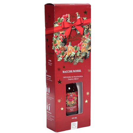 Profumo in bottiglia diffusore di essenza "Linea Ghirlanda" con bacchette da 125 mL