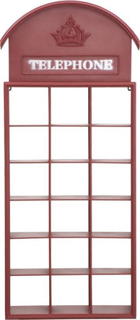 Bacheca Cabina Telefonica Cm 52X15X120 Casa e cucina/Organizzazione interni/Porta oggetti cassetti e scaffali/Mensole da muro Led Mall Home - Napoli, Commerciovirtuoso.it
