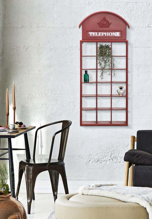 Bacheca Cabina Telefonica Cm 52X15X120 Casa e cucina/Organizzazione interni/Porta oggetti cassetti e scaffali/Mensole da muro Led Mall Home - Napoli, Commerciovirtuoso.it