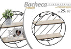 Bacheca In Metallo Rotonda Da Parete Con Mensole In Legno 25 X 10 Cm Nero 832161 Casa e cucina/Organizzazione interni/Porta oggetti cassetti e scaffali/Mensole da muro Trade Shop italia - Napoli, Commerciovirtuoso.it