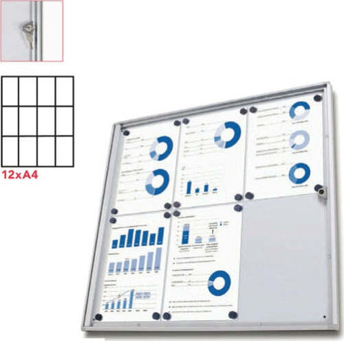 Bacheca per interni Economy - magnetica - 12 fogli A4 - anta battente - Studio T Cancelleria e prodotti per ufficio/Archivio ufficio e accessori per scrivania/Lavagne e bacheche/Bacheche multifunzione Eurocartuccia - Pavullo, Commerciovirtuoso.it