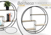 Bacheca Porta Oggetti In Metallo Tonda Parete Mensole Legno 80x13cm Nero 763601 Casa e cucina/Organizzazione interni/Porta oggetti cassetti e scaffali/Mensole da muro Trade Shop italia - Napoli, Commerciovirtuoso.it