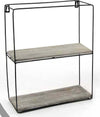 Bacheca Porta Oggetti Metallo Rettangolare Parete 2 Mensole Legno 32x12x38cm 751967 Casa e cucina/Organizzazione interni/Porta oggetti cassetti e scaffali/Mensole da muro Trade Shop italia - Napoli, Commerciovirtuoso.it