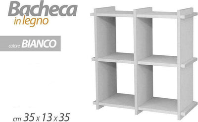 Bacheca Scaffale Da Parete Mensola In Legno Bianco 35x13x35cm 4 Scomparti 782459 Casa e cucina/Organizzazione interni/Porta oggetti cassetti e scaffali/Mensole da muro Trade Shop italia - Napoli, Commerciovirtuoso.it