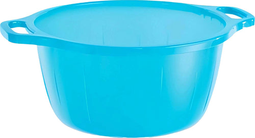 Bacinella bombata in plastica blu con due manici per uso casalingo Casa e cucina/Organizzazione interni/Organizzazione lavanderia/Secchi per la biancheria La Zappa - Altamura, Commerciovirtuoso.it