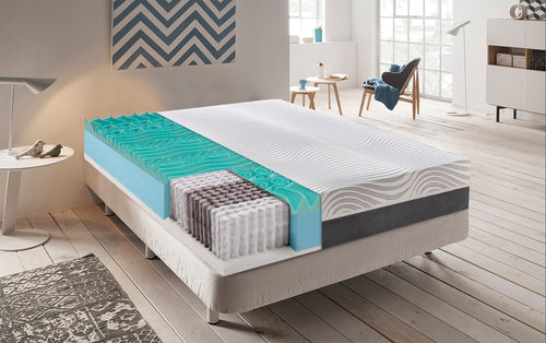 Materasso 800 molle insachettate e Memory Foam 9 Zone Differenziate Rivestimento sfoderabile