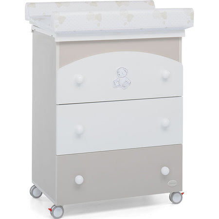 Cassettiera Fasciatoio Foppapedretti Peluche Tortora