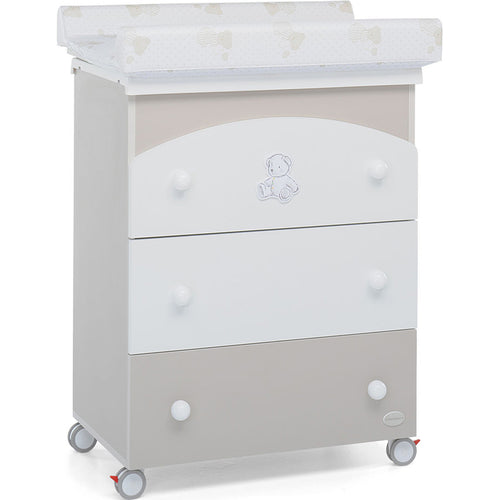 Cassettiera Fasciatoio Foppapedretti Peluche Tortora