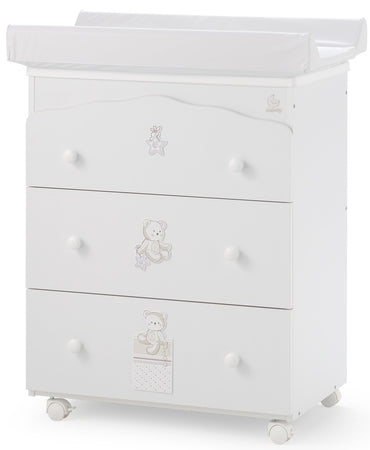 Bagnetto Tre Cassetti Italbaby Amici Bianco