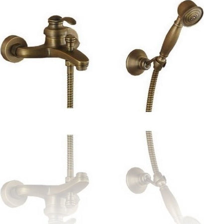Bagno Miscelatore Esterno Doccia A Parete Doccetta Ottone Rubinetto Vintage Fai da te/Attrezzature per cucine e bagni/Attrezzature per bagni/Rubinetti per lavandini bagno Trade Shop italia - Napoli, Commerciovirtuoso.it