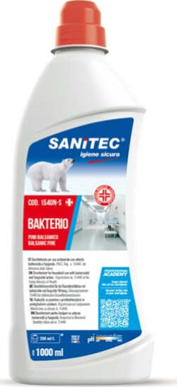 Bakterio detergente disinfettante - 1 L - Sanitec Casa e cucina/Detergenti e prodotti per la pulizia/Detergenti per la casa/Detergenti multiuso Eurocartuccia - Pavullo, Commerciovirtuoso.it