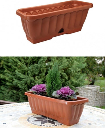 Balconetta Fioriera Rettangolare 40x17x20 Cm Vaso In Plastica Cassetta Sottovaso Articoli da Giardino > Arredo giardino Trade Shop italia - Napoli, Commerciovirtuoso.it