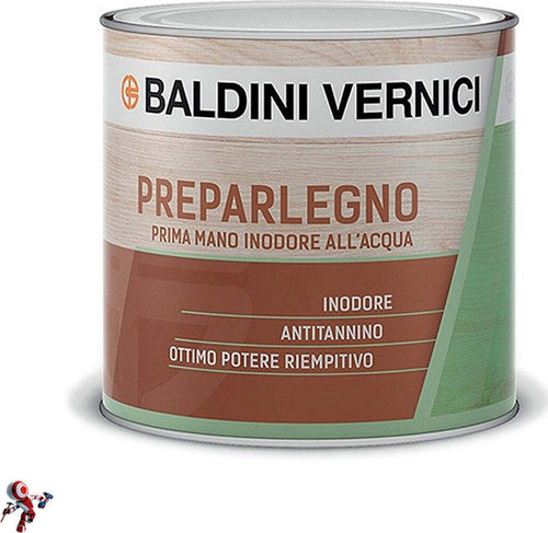 Baldini-Vernici-PREPARLEGNO-Prima-Mano-Inodore-All'acqua-Per-Legno-0,5-LT