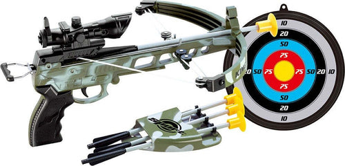 BALESTRA GIOCATTOLO PER BAMBINI CON 4 FRECCE BERSAGLIO E PORTA FRECCE CAMOUFLAGE Sport e tempo libero/Sport/Tiro con l'arco/Archi/Archi standard Trade Shop italia - Napoli, Commerciovirtuoso.it