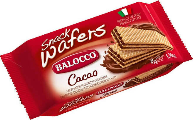 Balocco 30 X Wafer Crema Di Cacao Balocco Monoporzione Confezione Da 30 Pezzi Alimentari e cura della casa/Snack dolci e salati/Biscotti/Wafer Franco Pausa Caffè - Albano Laziale, Commerciovirtuoso.it