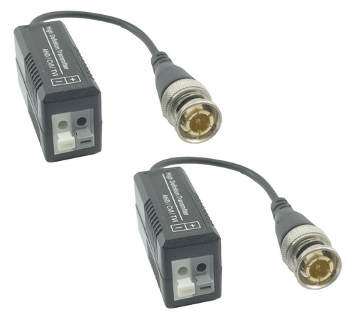 Coppia Balun video passivi 1 canale con snodo per videosorveglianza