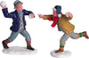 Bambini che si lanciano palle di neve set di 2 personaggi in poliresina per villaggio di Natale Casa e cucina/Decorazioni per interni/Addobbi e decorazioni per ricorrenze/Decorazioni natalizie/Oggettistica MagiediNatale.it - Altamura, Commerciovirtuoso.it