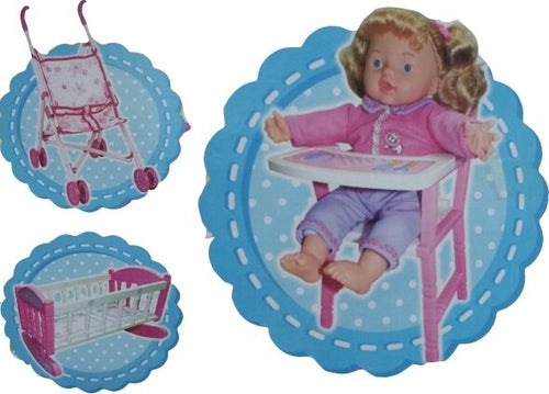 Bambola Ciccina Con Passeggino Dondolo Seggiolone Pappa Bambolotto Bambolotto Giochi e giocattoli/Bambole e accessori/Bambolotti e accessori/Bambolotti Trade Shop italia - Napoli, Commerciovirtuoso.it
