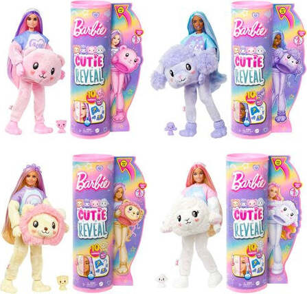 Bambola-Mattel-HKR02-BARBIE-Cutie-Reveal-Pigiamini-Assortito