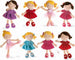 Bambola-pezza-Twin-Sister-8-assortite-Plush-E-Company