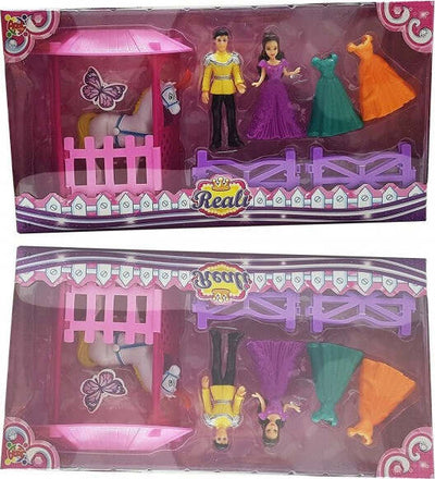 Bambola-Principessa-Principe-Azzurro-Reginetta-Cavallo-Cavallerizza-Gioco-3-Anni