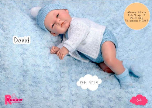 Bambola-Reborn-Rauber-con-Tuta-corta-Giacchino-e-Cappellino-46-cm