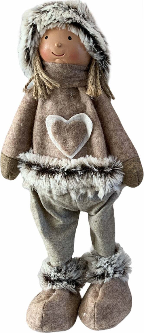 Bambolina in pezza con abito in pelliccia natalizia decorazione per ambiente marrone h 40 cm Casa e cucina/Decorazioni per interni/Addobbi e decorazioni per ricorrenze/Decorazioni natalizie/Addobbi e decorazioni/Palle e palline MagiediNatale.it - Altamura, Commerciovirtuoso.it