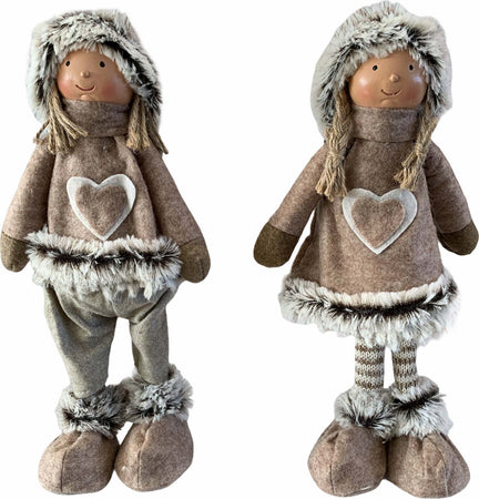 Bambolina in pezza con abito in pelliccia natalizia decorazione per ambiente marrone h 40 cm Casa e cucina/Decorazioni per interni/Addobbi e decorazioni per ricorrenze/Decorazioni natalizie/Addobbi e decorazioni/Palle e palline MagiediNatale.it - Altamura, Commerciovirtuoso.it