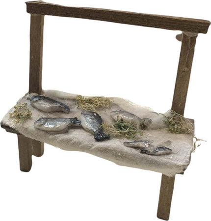 Banchetto con pesce e cibi statuetta napoletana artigianale da h9 cm x 8 cm Casa e cucina/Decorazioni per interni/Addobbi e decorazioni per ricorrenze/Decorazioni natalizie/Presepi/Statuine e fondali per il presepe MagiediNatale.it - Altamura, Commerciovirtuoso.it