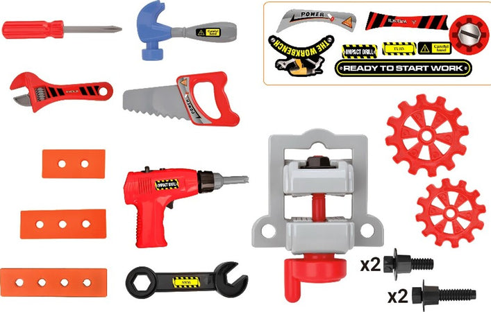 BANCO ATTREZZI LAVORO GIOCATTOLO BAMBINI RICHIUDIBILE IN TROLLEY CON TRAPANO Giochi e giocattoli/Giochi d'imitazione e accessori di travestimento/Attrezzi da lavoro Trade Shop italia - Napoli, Commerciovirtuoso.it