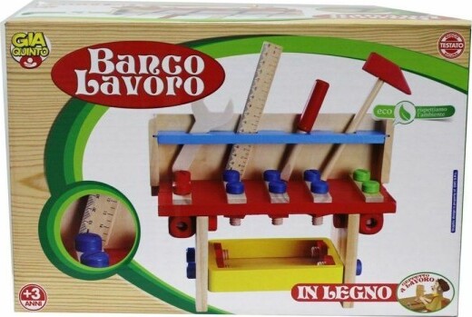 Banco-Da-Lavoro-In-Legno-Attrezzi-Giocattolo-Bricolage-Gioco-Per-Bambini-+3-Anni