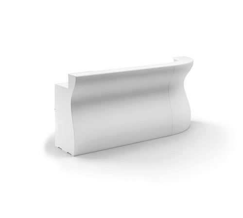 Bancone Bartolomeo struttura in polietilene colore bianco per esterno