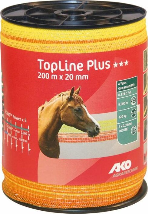 Banda recinto elettrico arancio-giallo lunghezza 200m larghezza 20mm