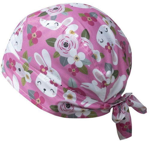 Bandana Medicale Fantasia Coniglietti Tessuto Antibatterico Bandana Cucina Stampata