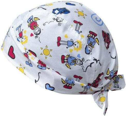 Bandana Medicale Fantasia Lui & Lei Tessuto Antibatterico Bandana Cucina Stampata