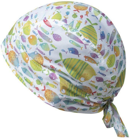 Bandana Medicale Fantasia Pesci Tessuto Antibatterico Bandana Cucina Stampata