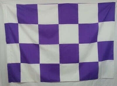 Bandiera a scacchi bianco viola Sport e tempo libero/Fan Shop/Calcio/Bandiere e gagliardetti Il Distintivo - Pesaro, Commerciovirtuoso.it