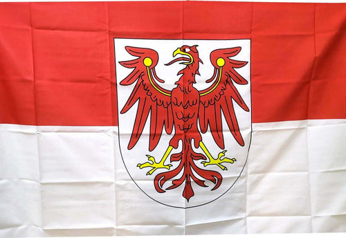 Bandiera Brandeburgo Stato Tedesco Hessen Da Appendere 100x150 Cm Sport e tempo libero/Fan Shop/Patio prato e giardino/Bandiere per esterno Il Distintivo - Pesaro, Commerciovirtuoso.it