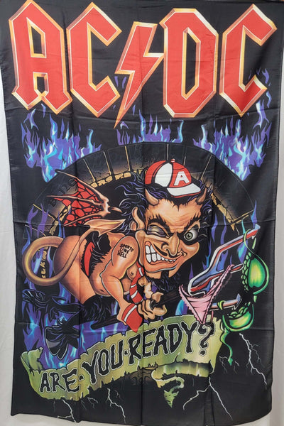 Bandiera Degli Ac/dc 100 X 150 Uso Interno Esterno Verticale Casa e cucina/Decorazioni per interni/Arte/Poster e stampe Il Distintivo - Pesaro, Commerciovirtuoso.it